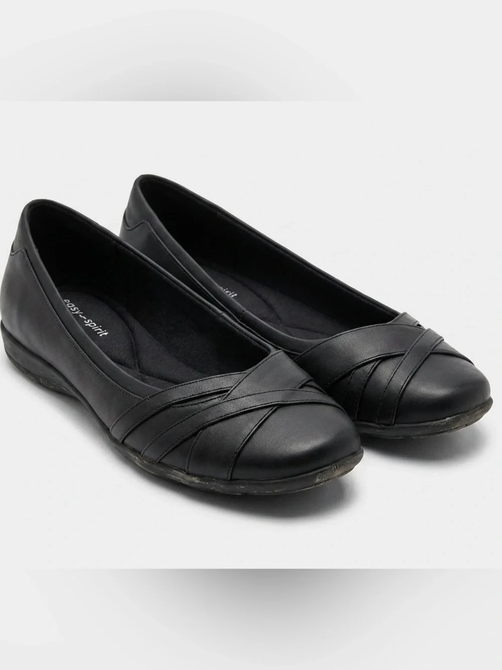 Easy Spirit Black Women's Slip-On Ballet Flats